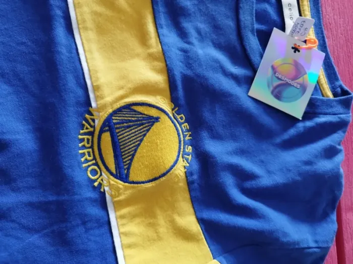 Teeshirt Golden State Warrior bleu et jaune - photo numéro 6