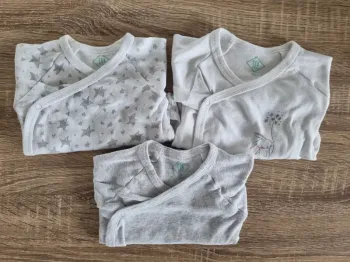 Lot de 3 body croisés manches longues