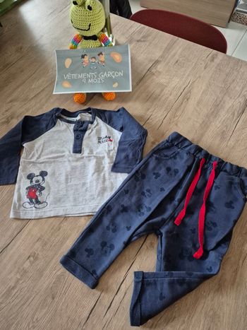 Ensemble garçon 3p Mickey DISNEY 9m