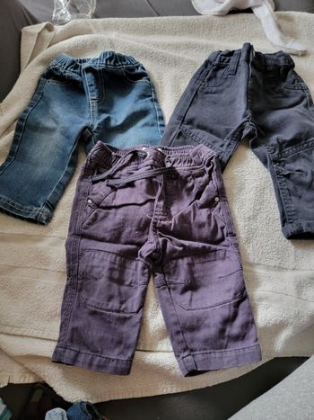 Lot de 4 pantalons type jeans 6 mois garçon