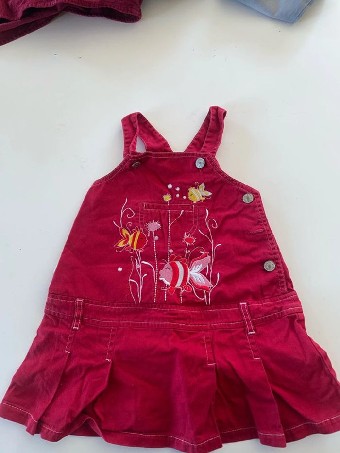 Robe salopette rouge 18 mois