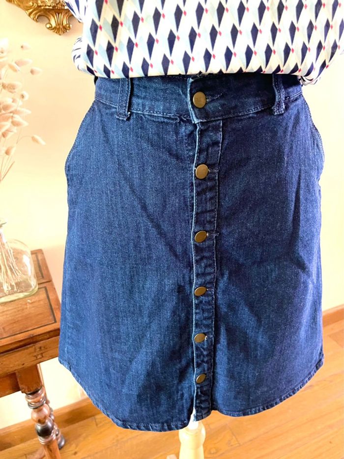 Jupe en Jean Classique à boutonnage - photo numéro 4