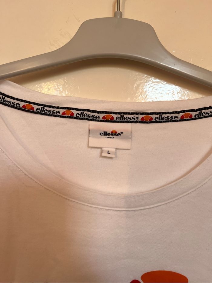 Tee shirt blanc ellesse femme L - photo numéro 2