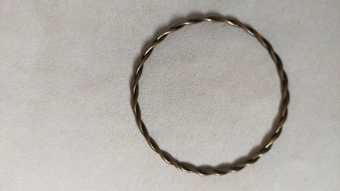 Bracelet rigide torsadé – Collection Sable & Ébène - photo numéro 11