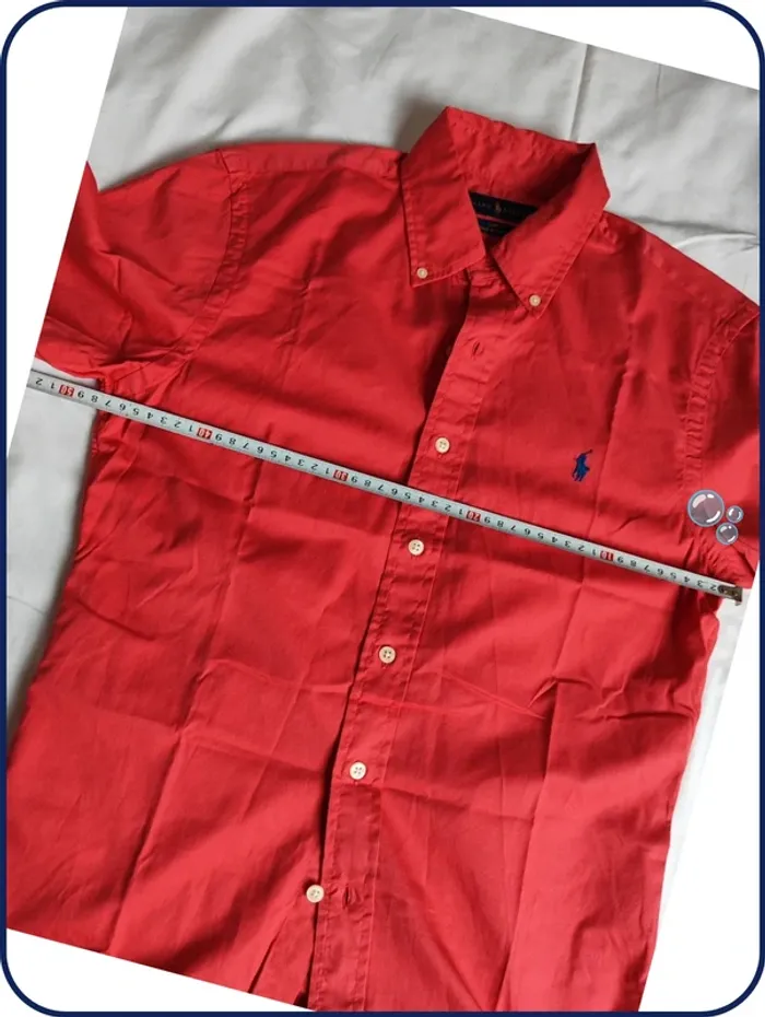 Chemise- homme- Ralph Lauren -rouge- S - photo numéro 7