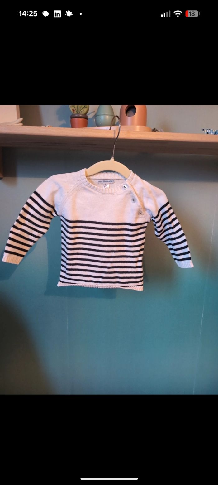 Pull marinière Vertbaudet