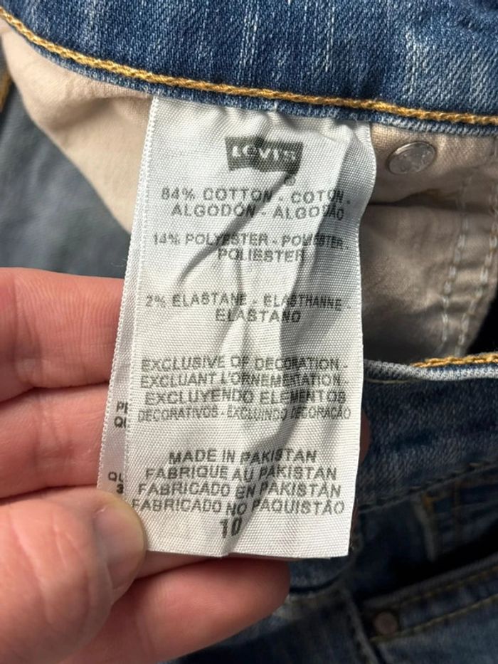 Jean pantalon coupe droite levis bleu 10 ans - photo numéro 10