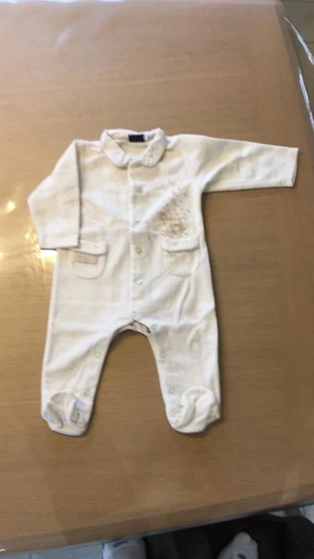 Grenouillère fille blanche sergent major 6 mois