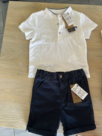 Ensemble Kiabi neuf (polo/short) garçon en 4 ans 