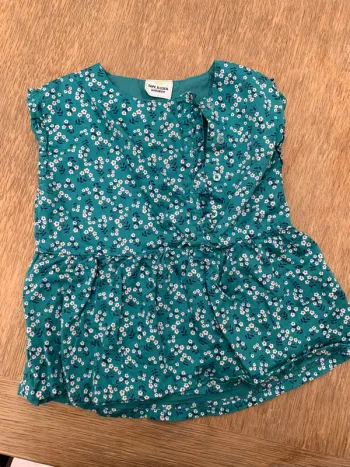 Robe bleue fleurie TAO 6 mois