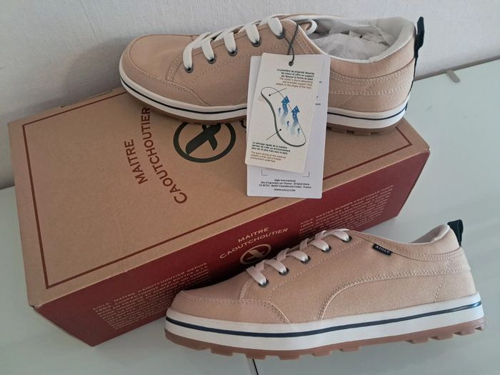 Aigle baskets été en toile beige P.41 neuves