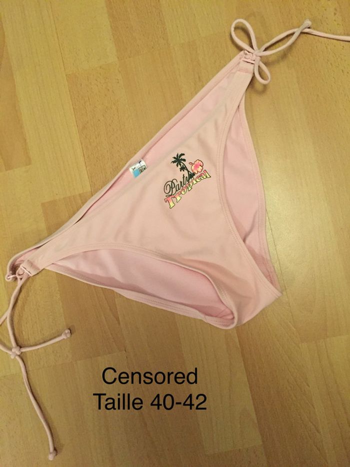 Culotte de maillot de bain Censored rose Taille 40-42 - photo numéro 2