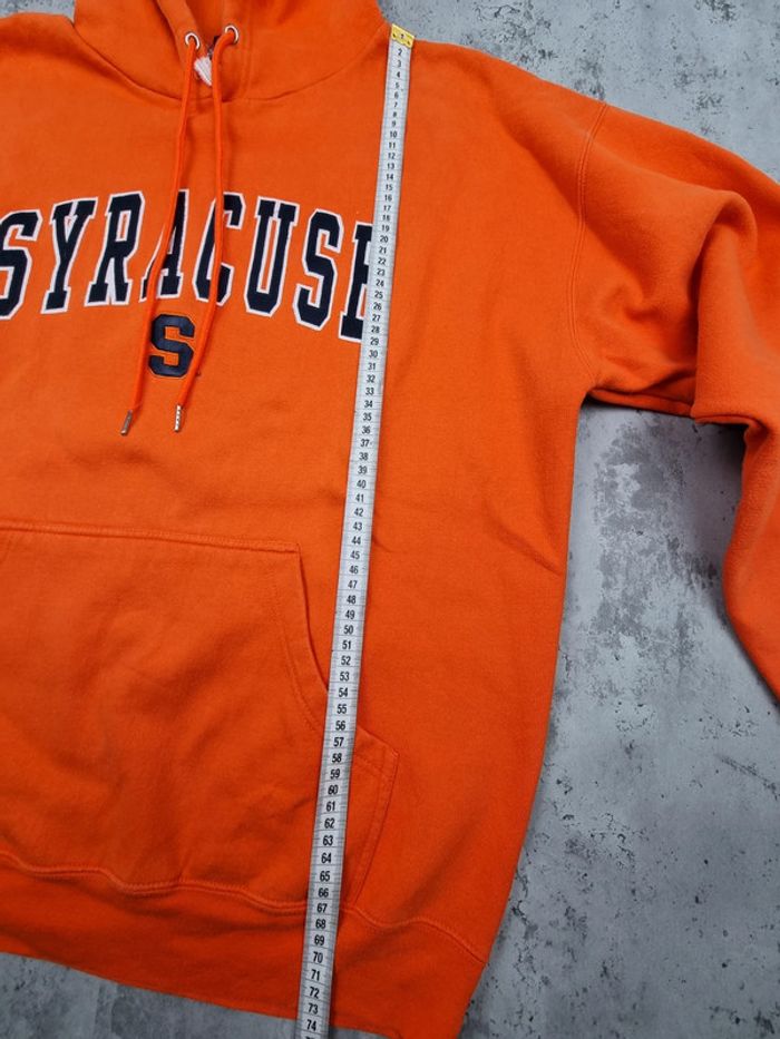 Pull à capuche universitaire orange – L Hommes (taille très grand) - photo numéro 7