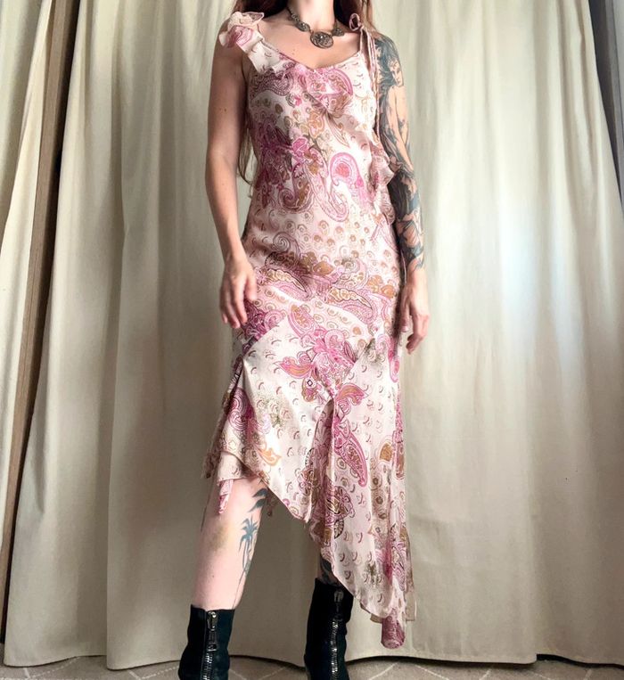 Sublime robe féerique asymétrique volants Coquette Fairycore vintage y2k - Taille S - photo numéro 4