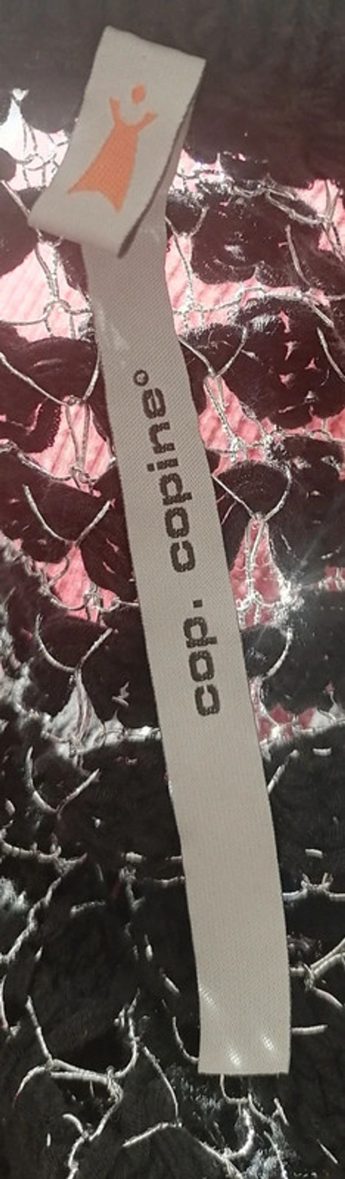 Veste / cardigan noir argenté ajouré Taille M Cop Copine - photo numéro 11