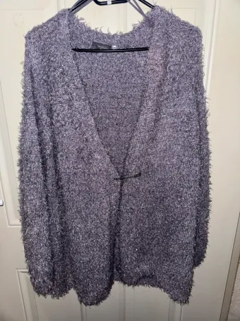 Veste en pilou avec lurex argenté taille XL