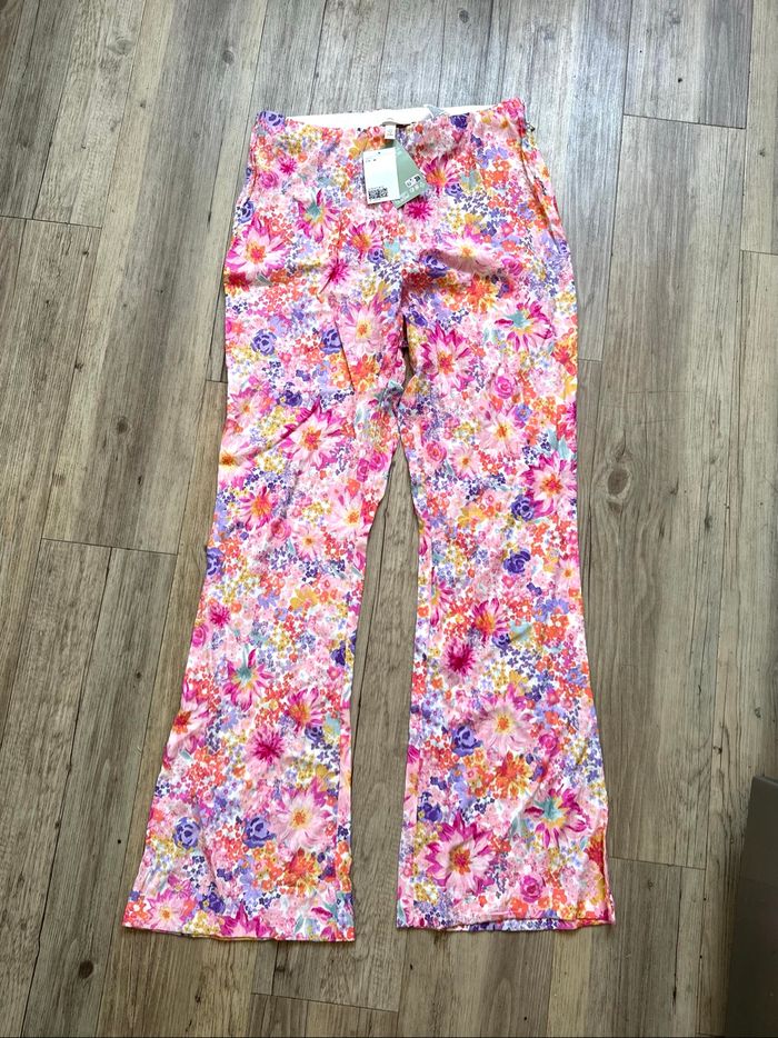Ensemble d’été pantalon chemise fleurs H&M taille M - photo numéro 5