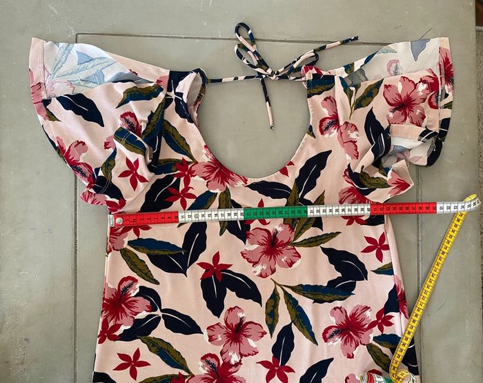 Robe d'été Mango rose à fleurs marine taille XS - photo numéro 14