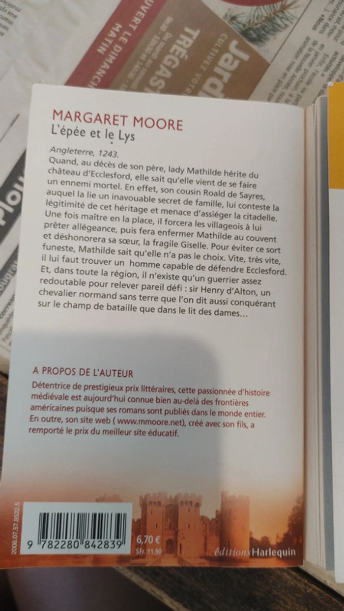 Lot de deux romans d'amour historique best-seller harlequin - photo numéro 3