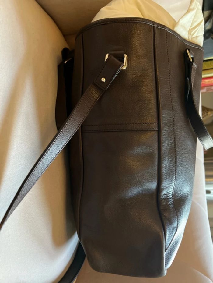 Yves Saint Laurent – Sac besace "Ycone" grand modèle – Marron chocolat - photo numéro 12