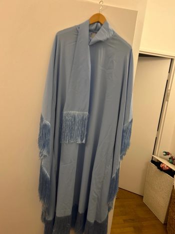 Robe, longue bleue à frange, taille XL
