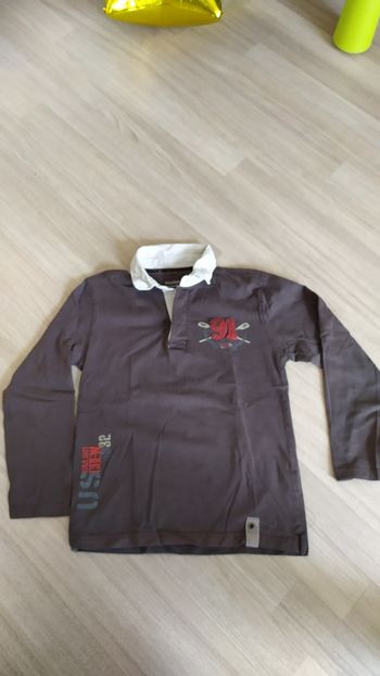 Polo manches longues gris