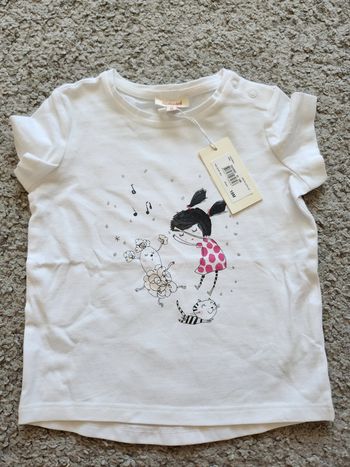Tee-shirt Catimini blanc neuf 18 mois