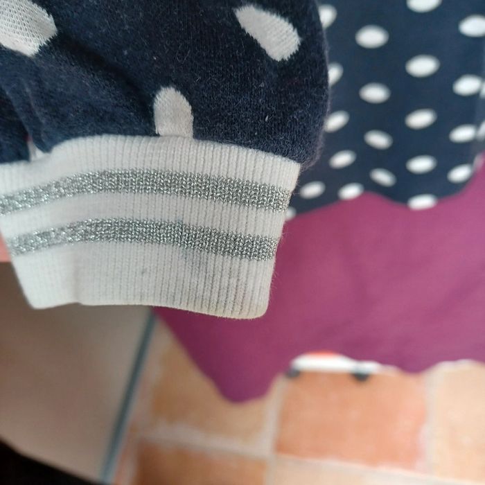 Robe Petit Bateau 6 ans noire à pois blanc - photo numéro 5