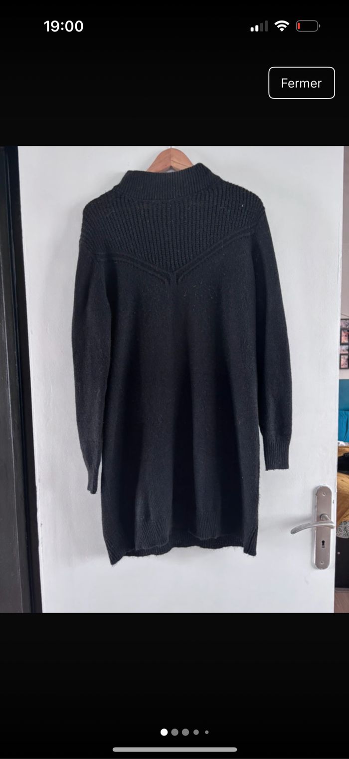 Robe pull noir femme