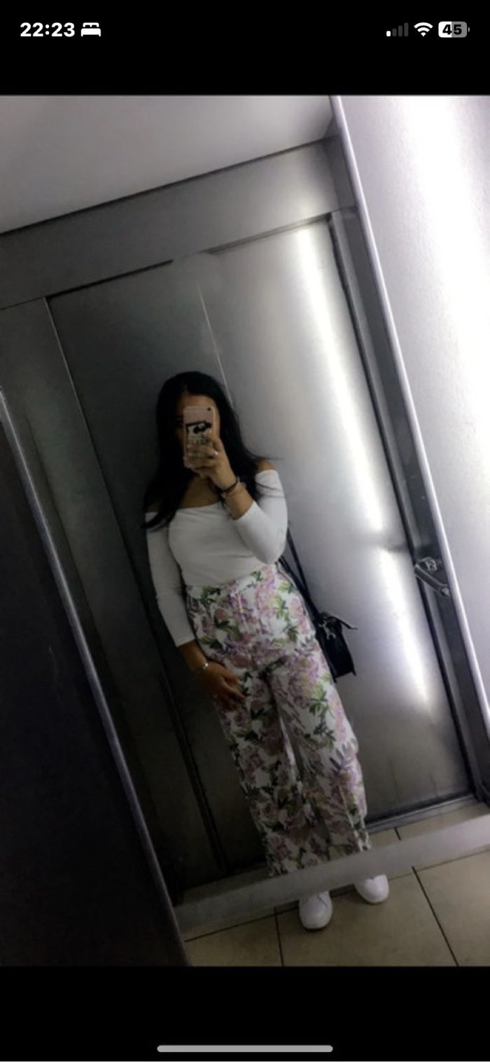 Pantalon imprimé fleurs