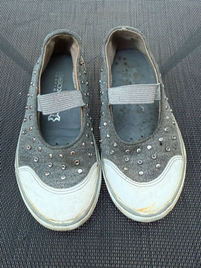 Chaussures Baskets argentée Geox