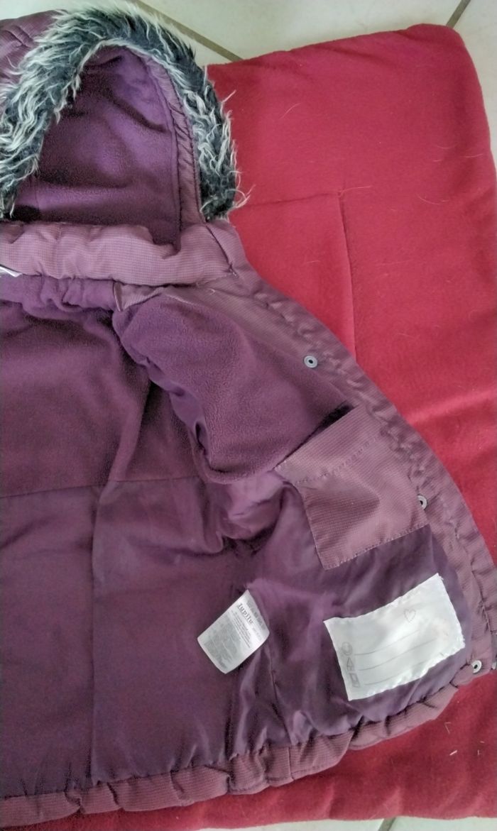 Blouson  à  capuche  amovible  ,violet,  fermeture  et  pressions  ,Lupilu  ,110cm - photo numéro 6