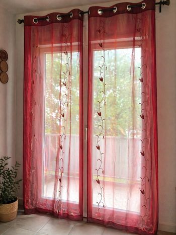 Paire de voilage organza Bordeaux neuf