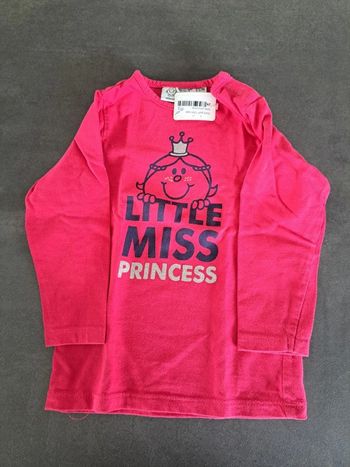 sous pull little princess fushia 12 mois