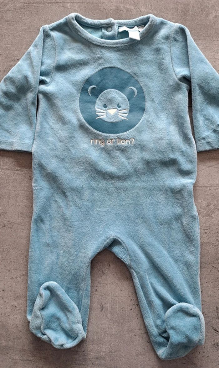 Lot de 2 grenouillères 3mois Obaïbi - photo numéro 6