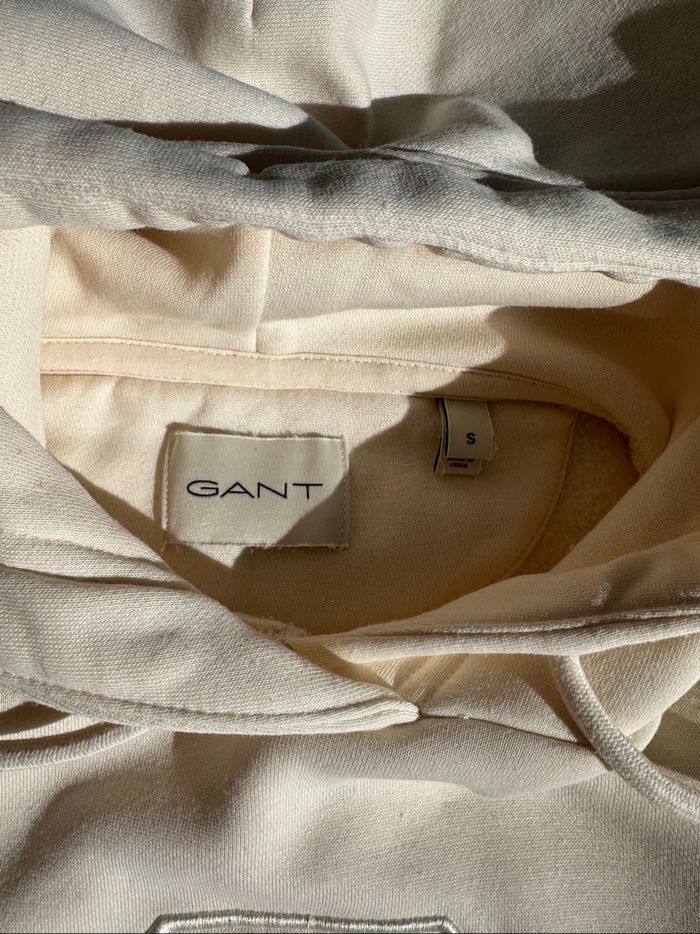 Sweat à capuche Gant Beige taille S 👕 - photo numéro 8