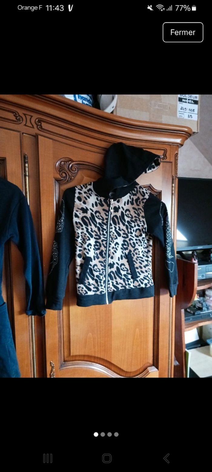 Veste zippee leopard