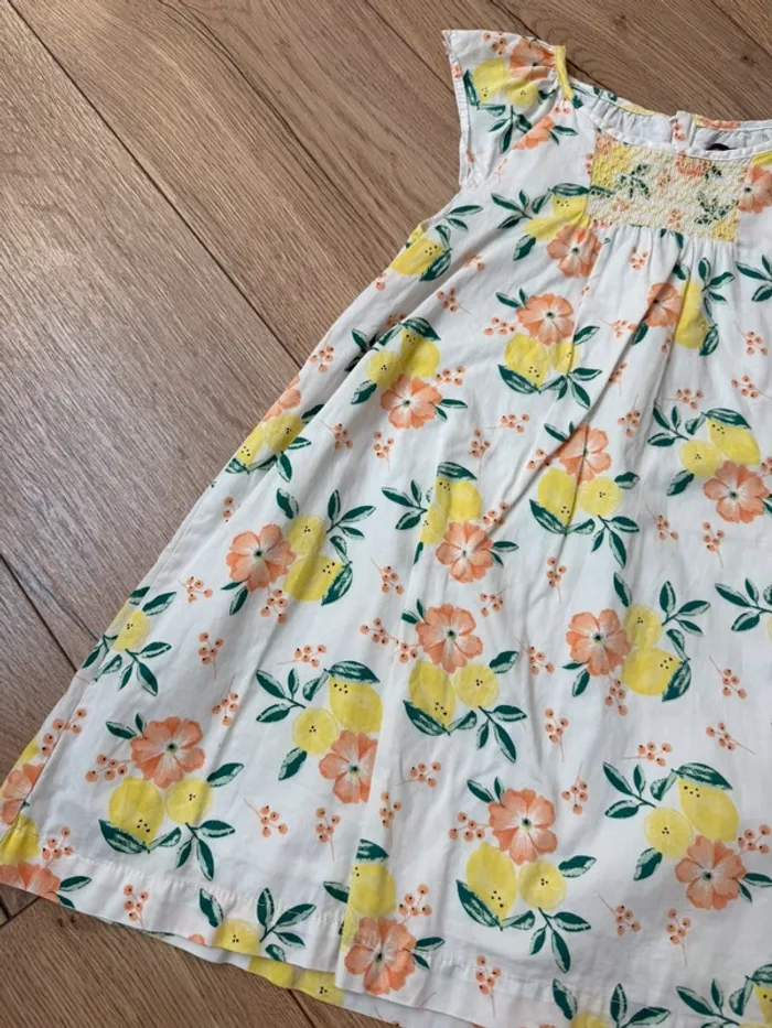 Robe citrons 🍋 et fleurs oranges Sergent Major - 5 ans - photo numéro 2