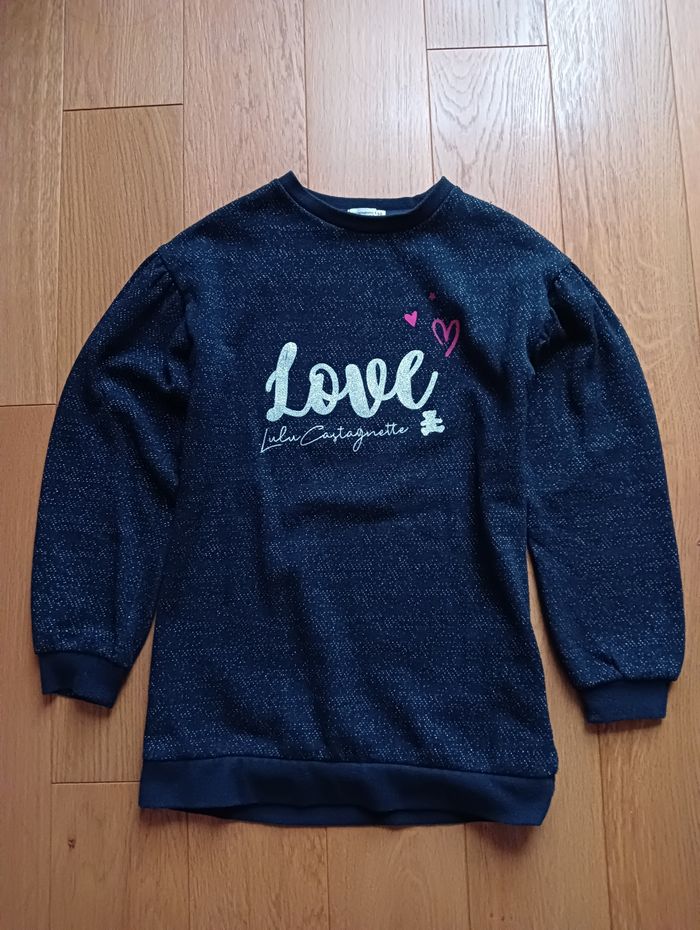 Robe sweat Lulu Castagnette pailleté - 10 ans