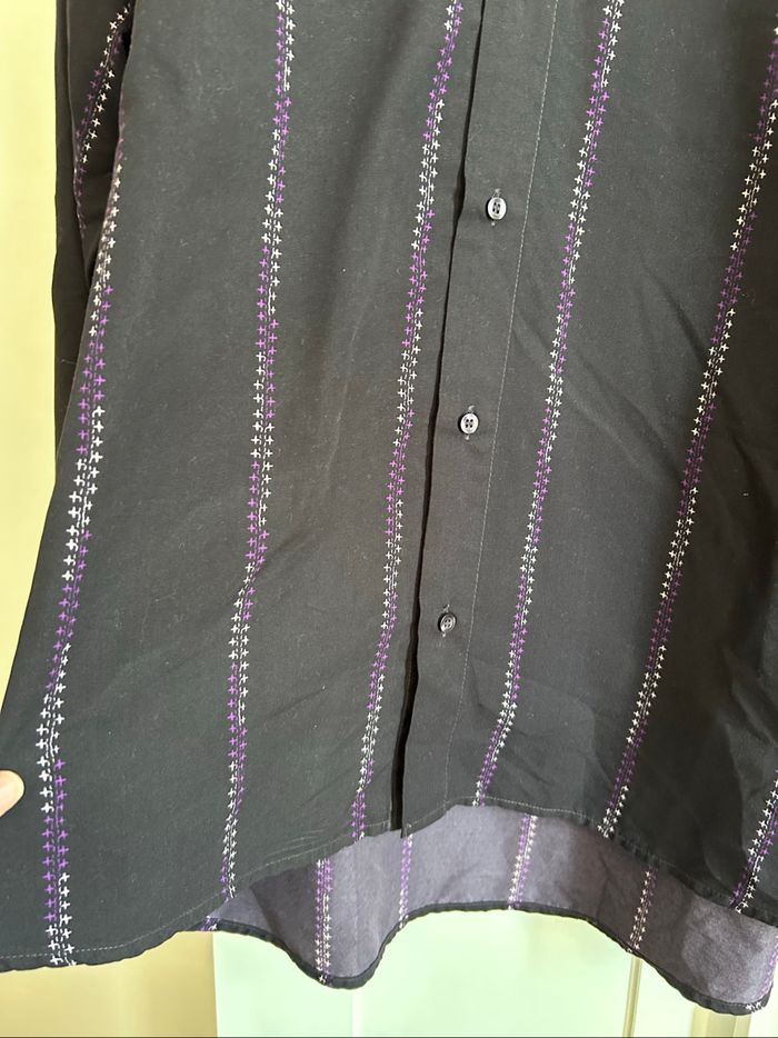 Chemise violette à rayures Homme C&A Taille XL - photo numéro 3