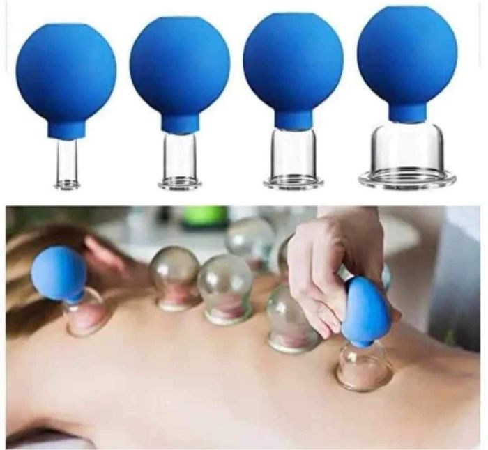 Lot 4 ventouses en verre + balle d'aspiration professionnelle avec boule en silicone  NEUF - photo numéro 3