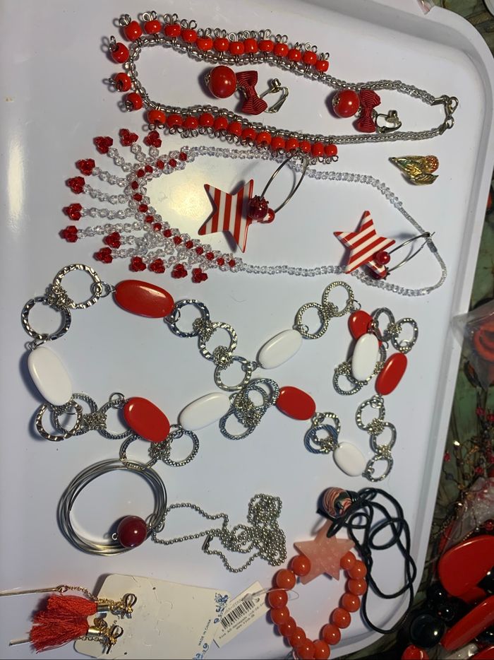 Gros lot bijoux rouges (voir descriptif) - photo numéro 5