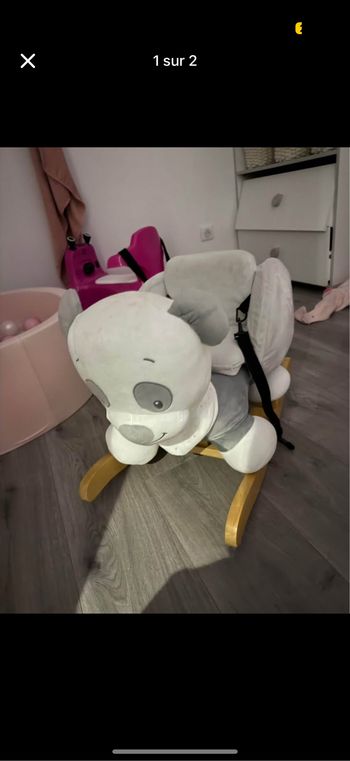 Peluche animal à bascule