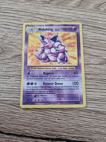 Carte pokémon nidoking 45/108 année 2016