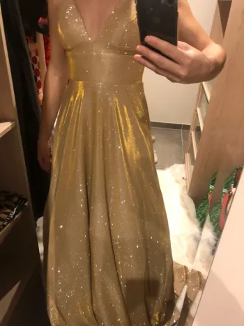 Robe cérémonie cocktail mariage scintillante