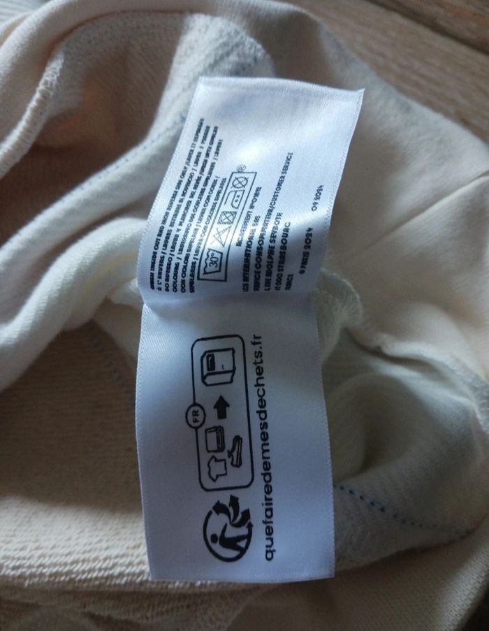 Sweat France blanc écru à capuche Le Coq Sportif édition Jeux Olympiques Paris 2024 taille XL - photo numéro 10