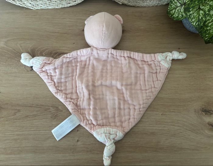 Doudou plat ours chat mange saumon rose simba toys - photo numéro 3