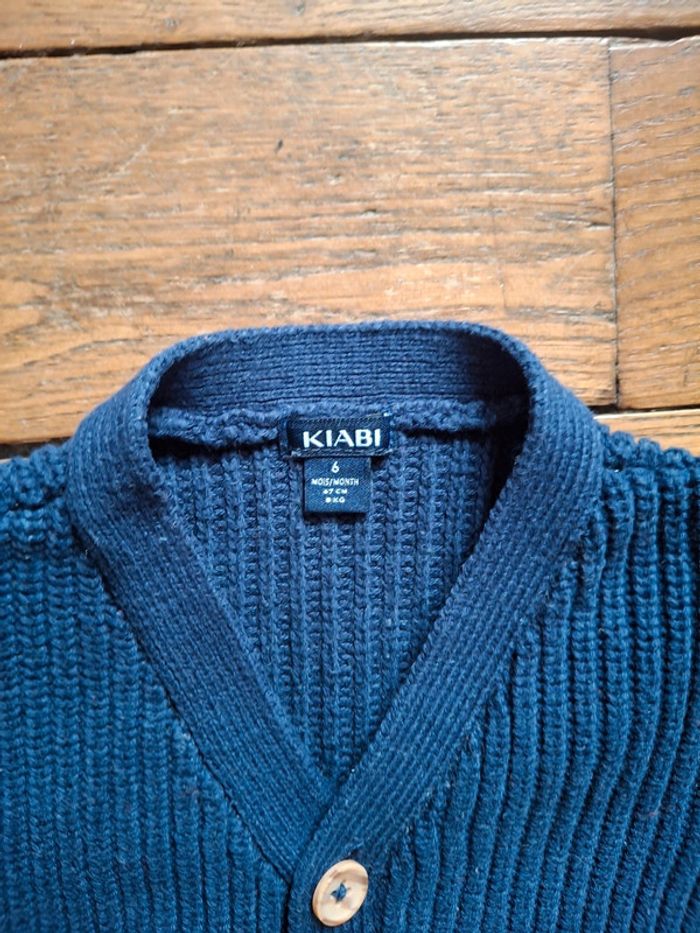 Gilet épais kiabi 6mois bleu marine - photo numéro 2