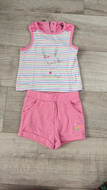 Ensemble short + débardeur Rose Orchestra 12 Mois