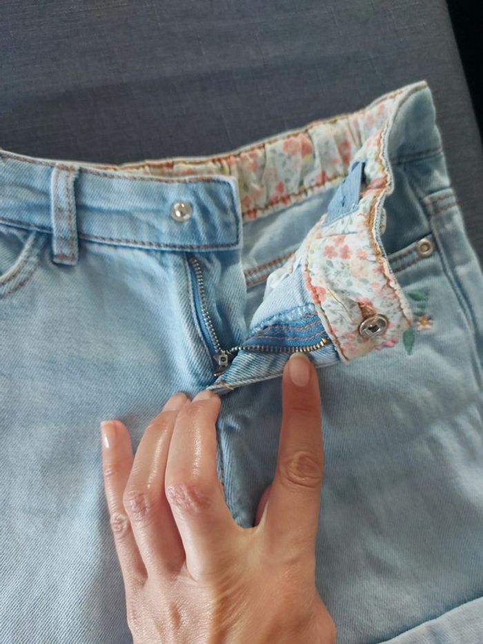 Bermuda Vertbaudet jeans clair 4 ans - photo numéro 6